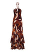 Sevillana Crepe Chine Maxi Dress / Purple Horses